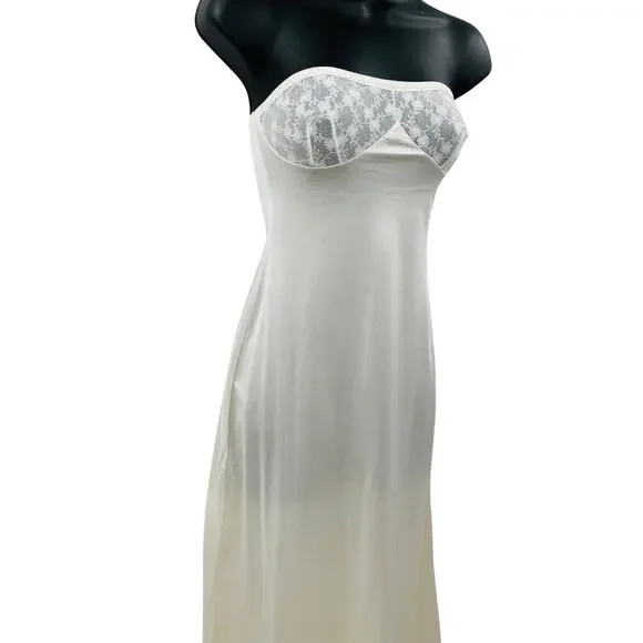 Vintage Lorraine Ivory Lace Strapless Slip - Picture 2 of 6